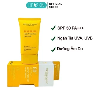 Kem Chống Nắng Princess White Sunscreen SPF50 PA+++ HerSkin 60ml Ngăn Tia UV