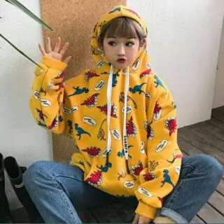 Áo hoodie khủng long dễ thương