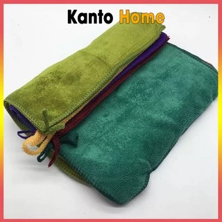 Khăn lau xe Microfiber mềm mịn thấm hút nước tốt Chuyên Dụng lau rửa xe hơi, Ô Tô, xe máy Kanto Home