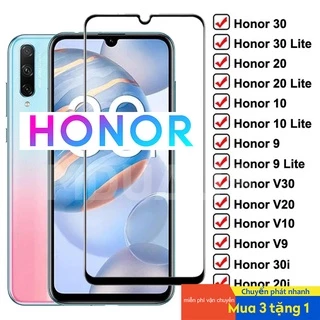 Kính cường lực bảo vệ toàn diện màn hình cho Huawei Honor Play 3E 4T 5 8A 8S 9N 9i 9X 9A 9C 9S 9X 10 10X 20E 20 20i 30i 30S V30 50 Lite Pro Prime 2020 5G