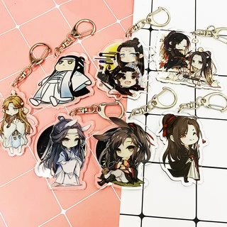 ( Mica trong acrylic ) Móc khóa Ma Đạo Tổ Sư Trần Tình Lệnh Lam Vong Cơ Ngụy Vô Tiện in hình anime chibi