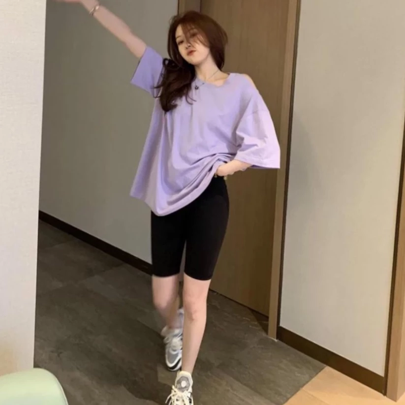 [ Loại Đẹp ] Quần legging nữ lửng vải cotton [CHUN CẠP 3P] biker nữ đùi ngố đồ mặc nhà dáng ôm bó lưng thun tập gym yoga