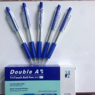 Combo 5 bút bi DoubleA TriTouch ngòi 0.7mm viết cực trơn