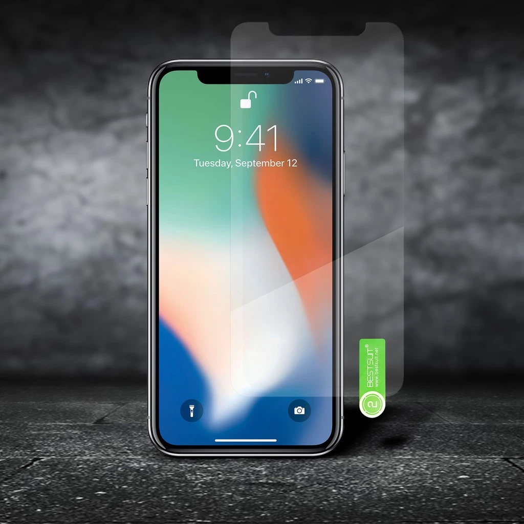 Miếng dán màn hình iPhone X siêu mỏng 0.1mm, độ cứng 9H, cường lực, chống trầy xước