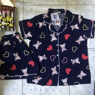 đồ bộ đùi pijama lụa (4 size) 40-80kí