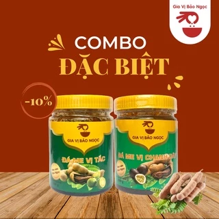 Combo đá me vị chanh dây - vị tắc Bảo Ngọc - có hạt me dẻo, tặng kèm đậu phộng