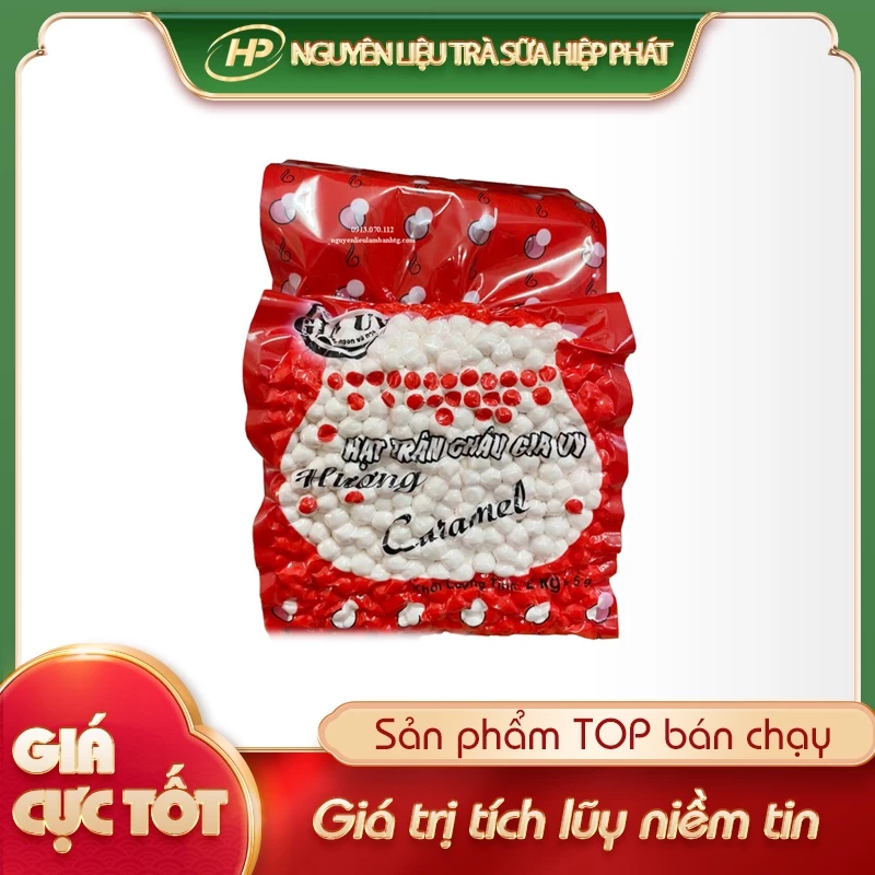 Trân châu trắng caramel  GIA UY - [SIÊU RẺ] - 2kg - SP000634  - Nguyên liệu pha chế trà sữa HIỆP PHÁT