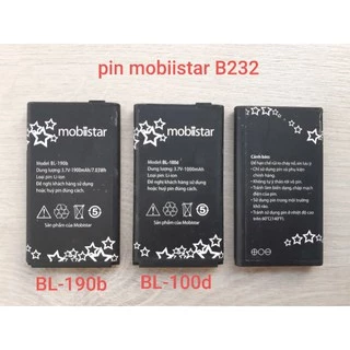 Pin mobiistar B232 (BL-190b) (BL-100d) (hàng tháo máy)