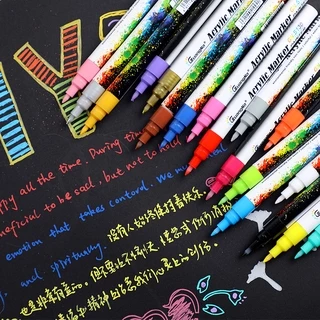 Colorful 0.7mm Acrylic Paint Marker pen for Ceramic Rock Glass Porcelain Mug Wood Fabric Canvas Painting