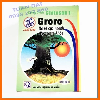 10 gói Groro Chitosan (gói 10ml) Phân bón kích ra rễ cực mạnh