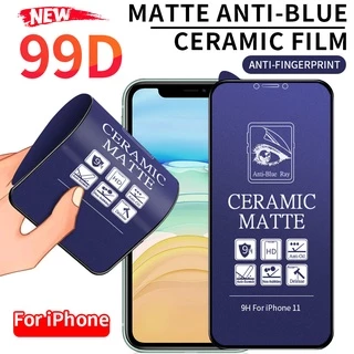 [Không bao giờ vỡ] kính cường lực Nhám Full Màn Chống Vân Tay Chống Tia Sáng Xanh dẻo Cho iPhone 11 12 13 14 15 Pro Max X XS XR 6 6s 7 8 Plus