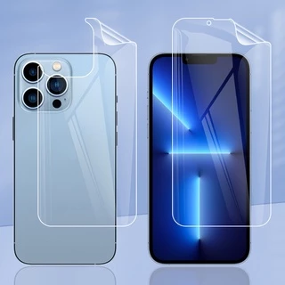 Ultra Miếng Dán Hydrogel Bằng TPU Mềm Trong Suốt Siêu Mỏng Bảo Vệ Toàn Diện Cho iPhone 13 12 11 Pro Max XS Max Mini XR X SE 2020