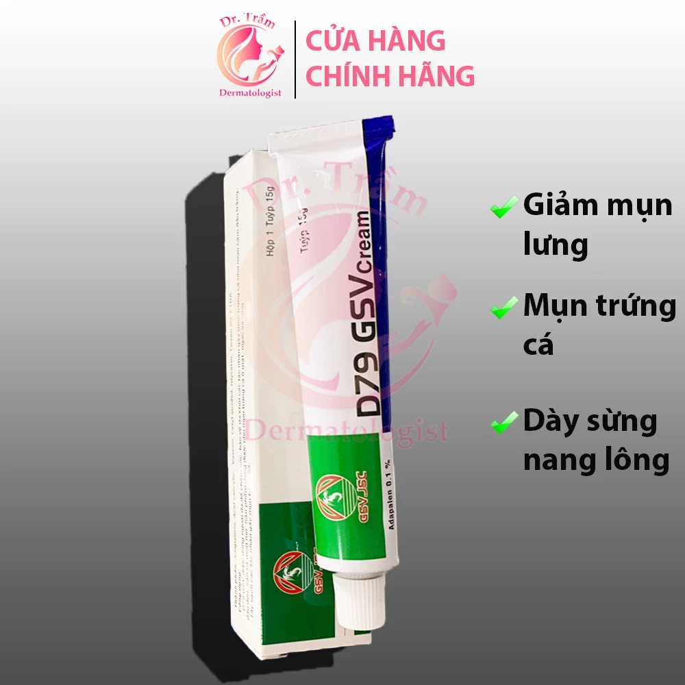 D79 GSV Cream Giảm Mụn Trứng Cá, Mụn Lưng [Chính hãng]