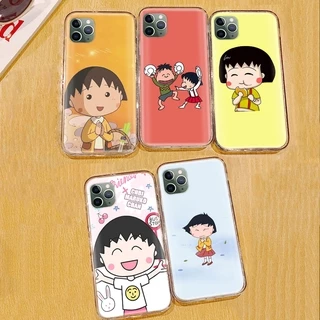 Ốp Điện Thoại Trong Suốt Họa Tiết Hoạt Hình Maruko chan Dễ Thương Cho iPhone 14 Pro 15 Plus 13 Max Ta123