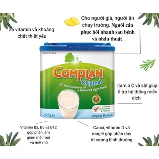 (Order 5 ngày) Sữa Complan from UK- dành cho người cao tuổi, ăn chay bổ sung dinh dưỡng