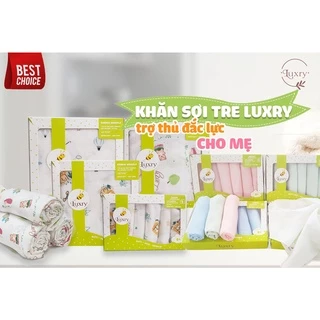 [Phụ kiện cho bé] Khăn đa năng cho bé 125x125cm chất vải sợi tre kháng khuẩn mềm mịn Luxry