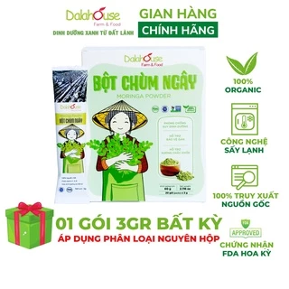 Bột chùm ngây nguyên chất Dalahouse công nghệ sấy lạnh tiêu chuẩn Châu Âu hộp 60 gr