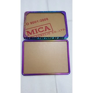 Khung biển số 7 màu - Full bộ cả mica và viền màu