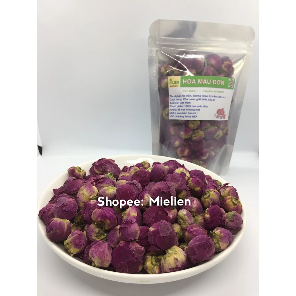 Hoa hồng mẫu đơn sấy khô 100g