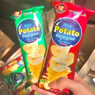 10 Gói Snack Potato Khoai Tây Chiên Giòn Ăn Cùng Pon Pon