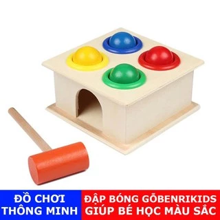 Đồ Chơi Búa Đập Bóng Màu Sắc Sắc Bằng Gỗ Benrikids Cho Bé Vui Chơi