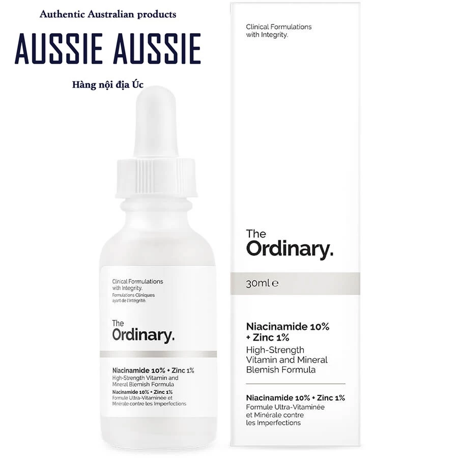 Tinh chất serum The Ordinary Niacinamide 10% Zinc 1% 30ml Deciem aussie.vn