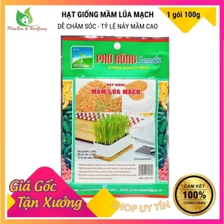 Hạt Giống Mầm Lúa Mạch, Cỏ Lúa Mì Dễ Trồng, Thơm Ngon, Nhanh Thu Hoạch - Phú Nông - Gói 100g