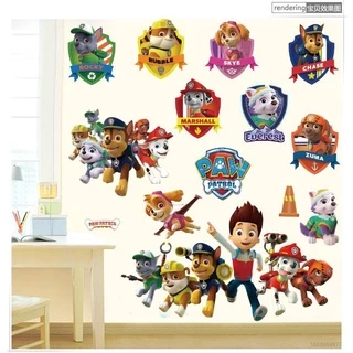 Miếng dán tường trang trí hình nhân vật hoạt hình PAW Patrol