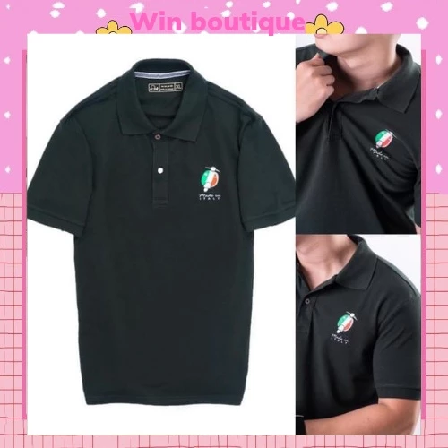 Áo Thun Polo Nam Tay Ngắn Bẻ Cổ Màu Xanh Đen