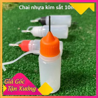 Chai nhựa nhỏ 10ml đầu kim có nắp tiện dụng đựng dầu máy/keo/dung dịch