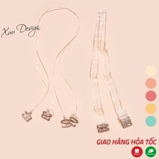 Dây quai áo lót ngực nhựa dẻo trong suốt Thời trang thiết kế XUU DESIGN