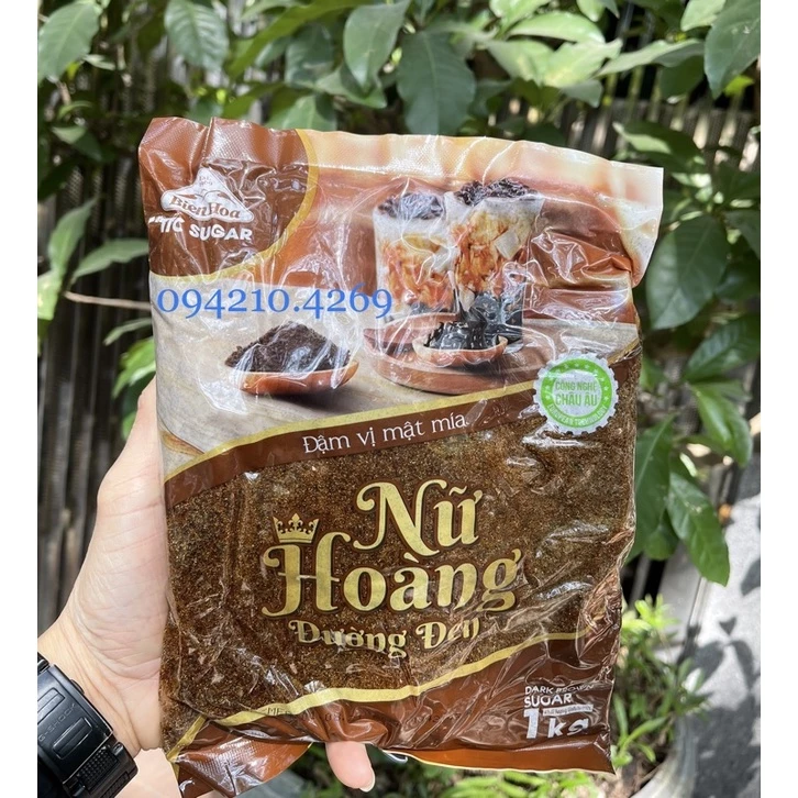 ĐƯỜNG ĐEN NỮ HOÀNG Biên Hoà gói 1kg- Dòng đường đen giá rẻ chuyên làm trà sữa/Bánh nướng/Caramen/Trân châu