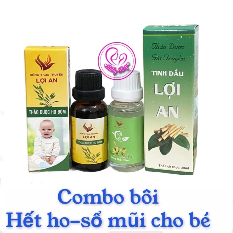 Combo bôi sổ mũi và ho đờm Lợi An an toàn cho cả trẻ sơ sinh