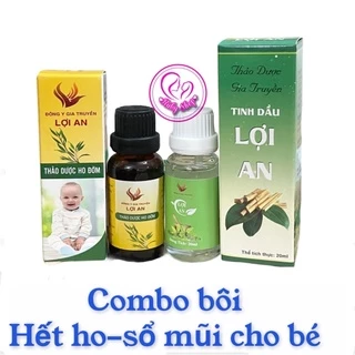 Combo bôi sổ mũi và ho đờm Lợi An an toàn cho cả trẻ sơ sinh