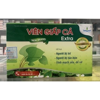 VIÊN GIẤP CÁ Extra - 60 viên - Hỗ trợ khi bị và phòng ngừa Táo Bón, Trĩ, Suy tĩnh mạch