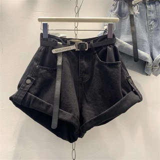 JSC Quần Short Denim Dáng Chữ a Lưng Cao Ống Rộng Thời Trang Mùa Hè Phong Cách Hàn Quốc Cho Nữ