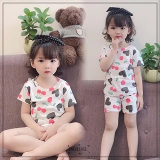 Bộ cotton mùa hè hoạ tiết siêu dễ thương cho hé trai-bé gái