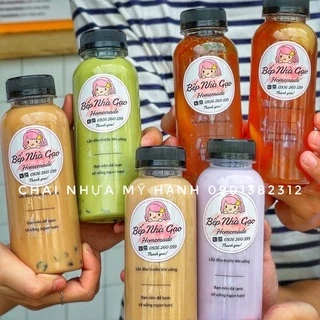 combo 100chai nhựa cổ rộng 330ml trà sữa - dưỡng nhan - loại dày