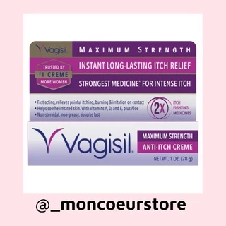 [ Mẫu Mới ] Kem Giảm Nấm Ngứa Cô Bé Cấp Tốc Vagisil Maximum Strength Anti - Itch Creme 28gram