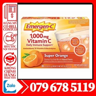 [ Hộp 30 gói ] Bột pha Vitamin C_EMERGEN-C_1000mg_ 2024