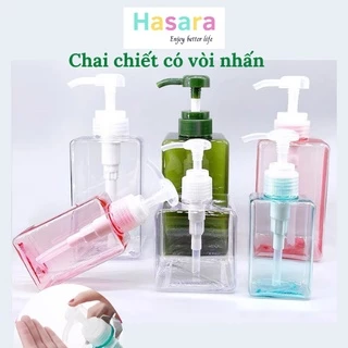 Chai chiết dầu gội, sữa tắm, nước rửa tay, bình chiết có vòi nhấn dung tích 100ml 450ml CC03 CC04