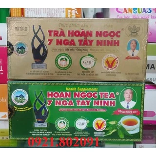 trà (chè) hoàn ngọc 7 nga tây ninh xanh - vàng hộp 30 gói