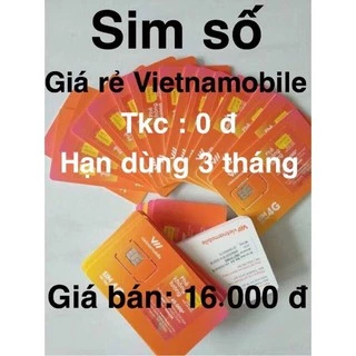 Vietnamobile ❤️FREESHIP❤️ Tài khoản chính 0đ hạn dùng 3 tháng