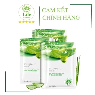 Mặt Nạ Giấy Lô Hội Bisutang - Mặt Nạ Cấp Ẩm Dưỡng Trắng Tái Tạo Làn Da Chống Lão Hóa Mờ Nếp Nhăn Life Cosmetics