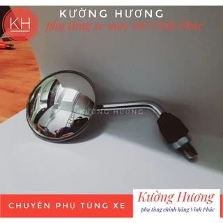 Gương xe máy Mini Cầu Lồi Lắp Cho Mọi Dòng Xe thông dụng ( 1 Chiếc chân 10mm Lưng inox nhỡ)