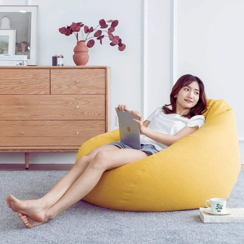 Sofa Lười Hạt Xốp Beanbag 3II HOME Cao Cấp Dáng Lê 3 Size XL 120x130cm L 100x120cm M 80x100cm Đa Sắc