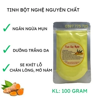 tinh bột nghệ nguyên chất gói 100gram