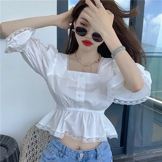 Áo sơ mi trắng kiểu nữ Emilyshop ulzzang