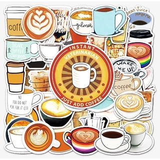 [50 Hình] Hình dán sticker hoạ tiết coffee đáng yêu - DB.116