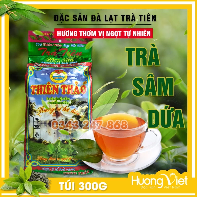 Trà sâm dứa Thiên Thảo 300gr Đà Lạt, trà đá miền Nam hương vị chè Tiên